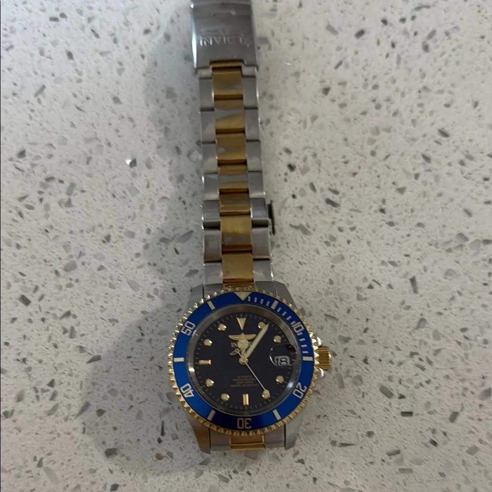 Men’s Invicta Two-Tone Blue and Gold Watch